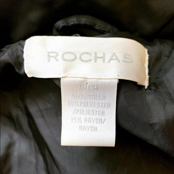 ROCHAS MID LENGTH LIGHT PUFFER DESIGNER LONG SLEEVES JACKET COAT WOMEN S… - Picture 7 of 7